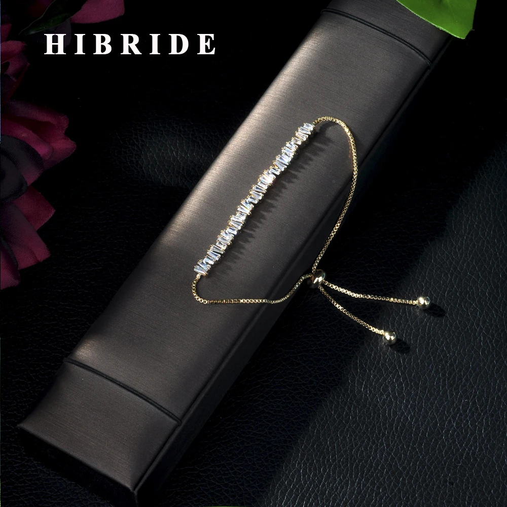 

HIBRIDE Luxurious zircon bracelet,Fashion ,Classic clear crystal fashion style bangle, Cubic Zirconia for woman and Girl B-62