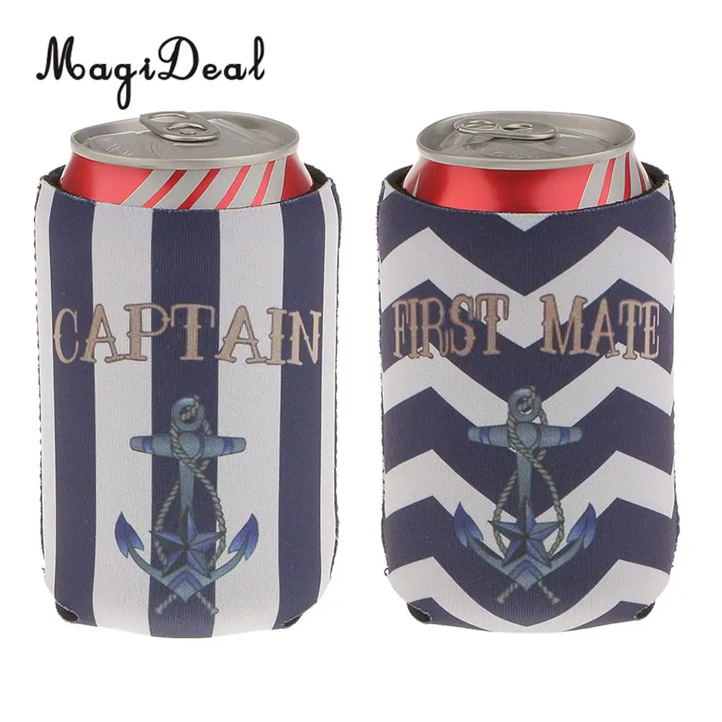 MagiDeal 2/3 шт. морской якорь газировка, пиво, бутылка жестяная коробка кулер охлаждения рукав держатель-7 стилей Свадебная вечеринка поставки