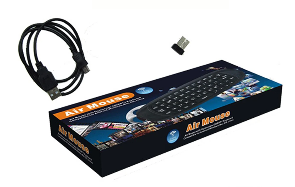 FlyMouse беспроводной Keybord русский и английский датчик движения 2,4 ГГц мини аккумуляторная W1 и C120 смарт-пульт дистанционного управления Smart tv
