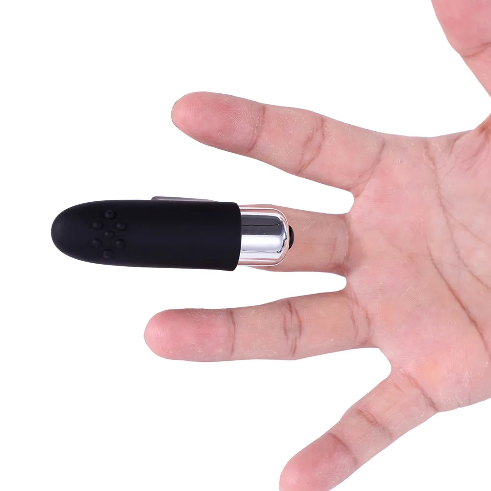 Вибратор для женщин секс игрушки черный силиконовый массажер пальцев