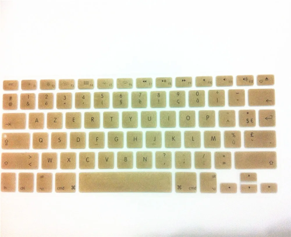 Для Apple MacBook Pro Air с Retina 13 15 17 AZERTY французский силиконовый чехол для клавиатуры США