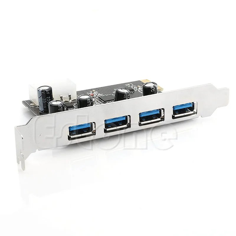 4 порта PCI-E к USB 3 0 концентратор PCI Express адаптер расширения карты 5 Гбит/с скорость