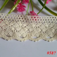 10 yardlot 45mm cotton lace natural color lace embellish for cloth embroidered lace for diy decorative scarpbooing no587