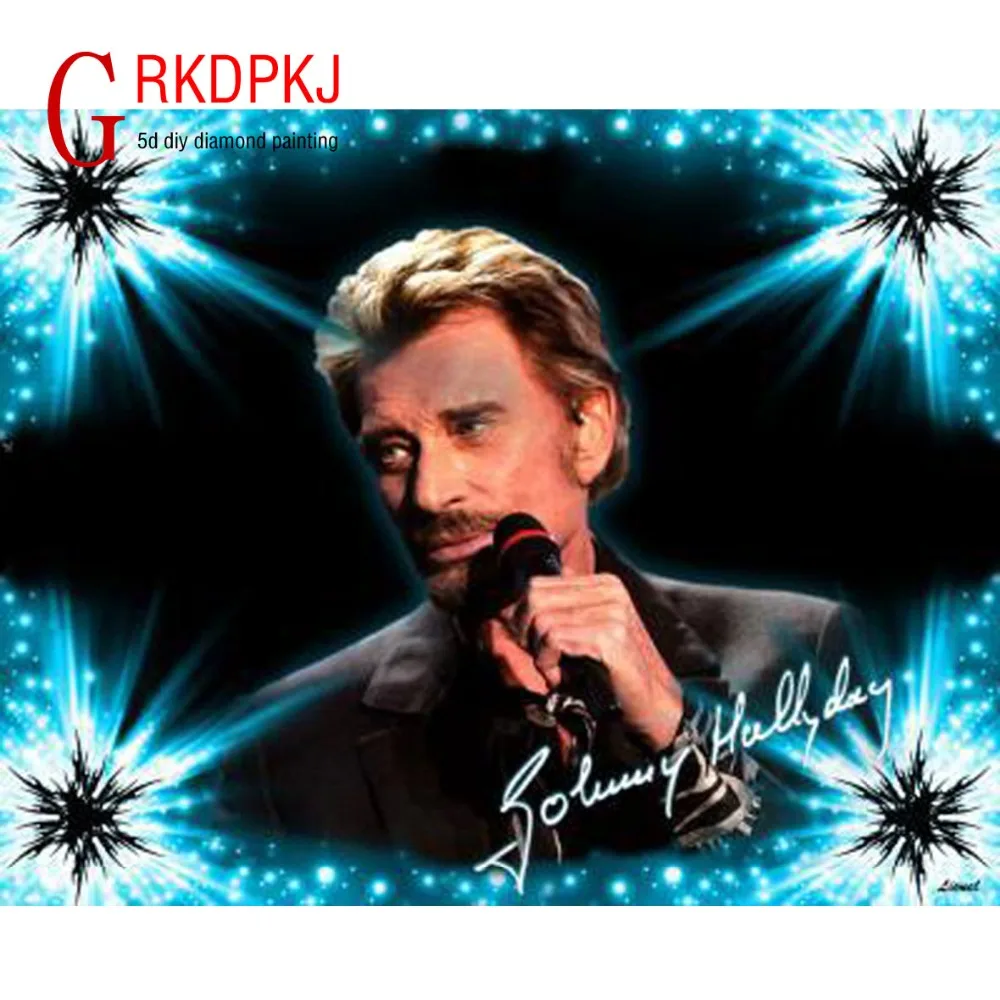 Superstar Johnny Hallyday домашний декор 2019 Новинка полностью из мастики алмазная живопись