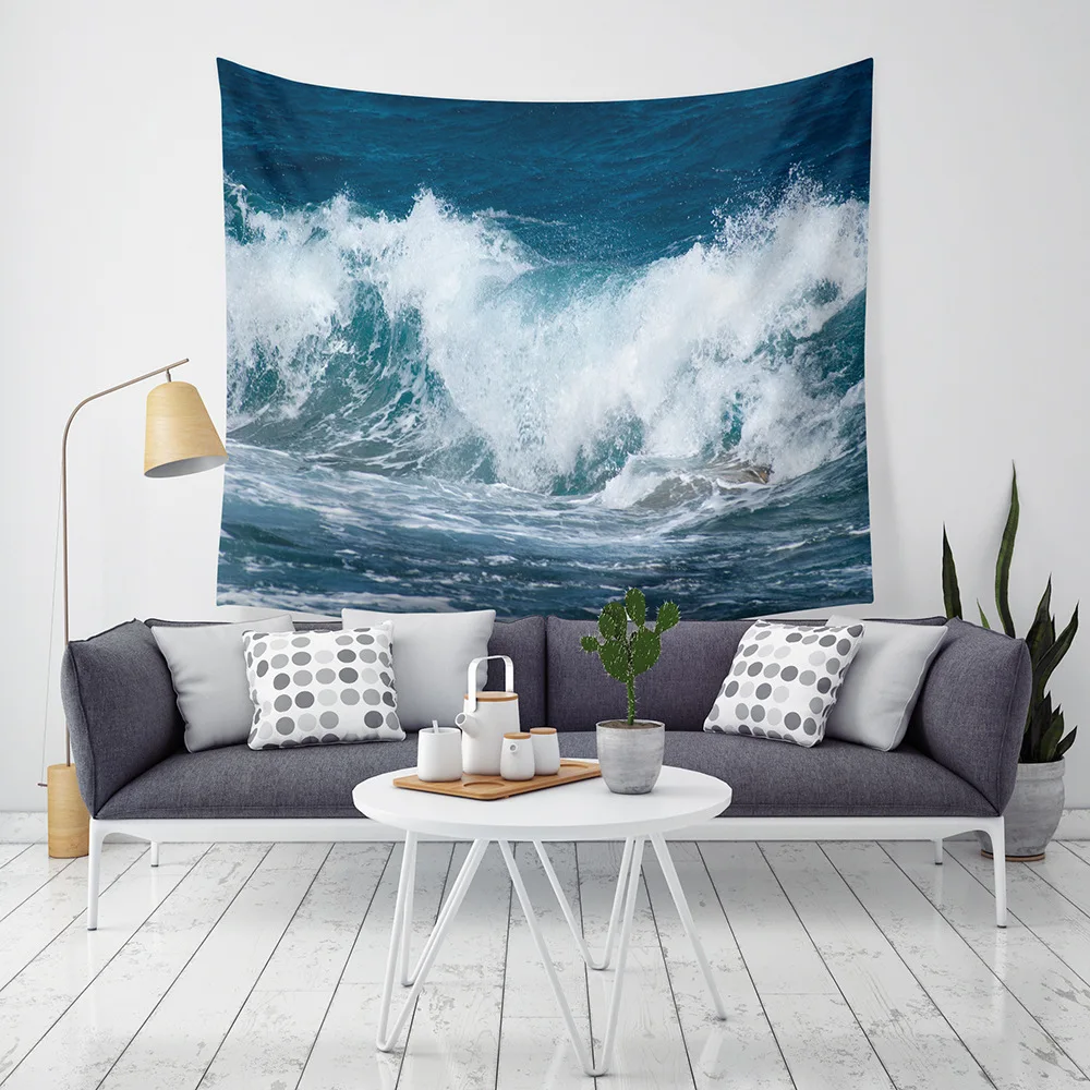 Enipate волны океана печатных гобелен море серфинг живописные настенный полиэстер