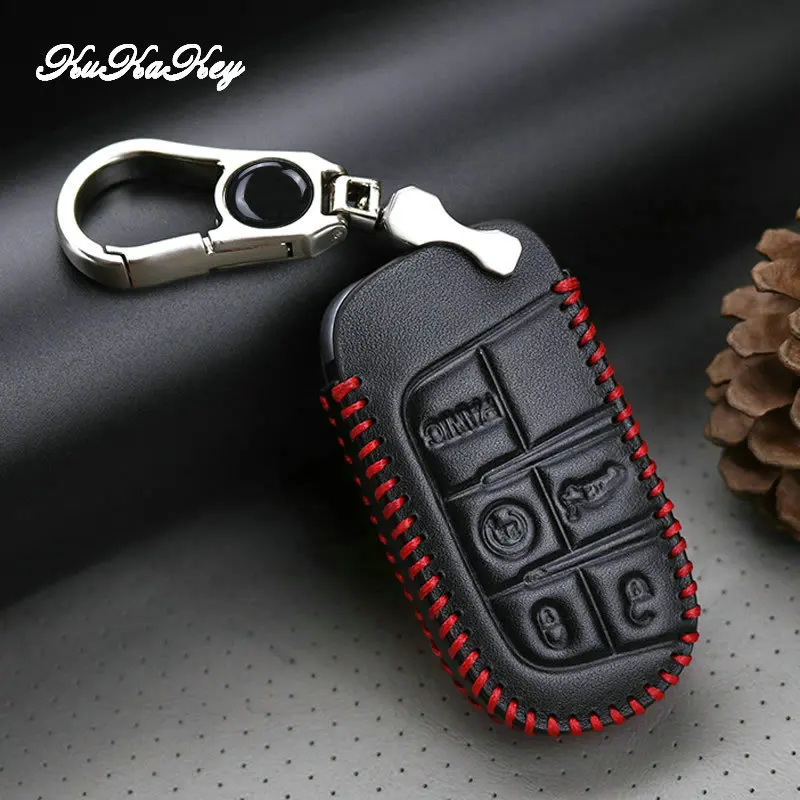 KUKAKEY кожаный чехол для автомобильного ключа Jeep Grand Cherokee Компас Wrangler Renegade жесткая