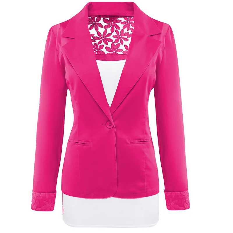 Женские весенне-осенние куртки и пальто Женский приталенный Блейзер Feminino