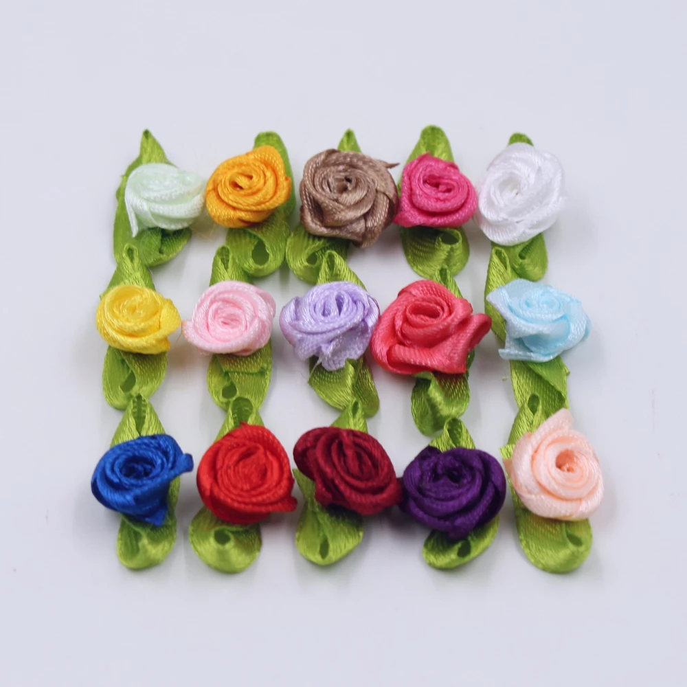 Шелковая мини розетка с бантом шт./лот 500 шт.|silk ribbon supplies|decorative rosettesdecoration minie |