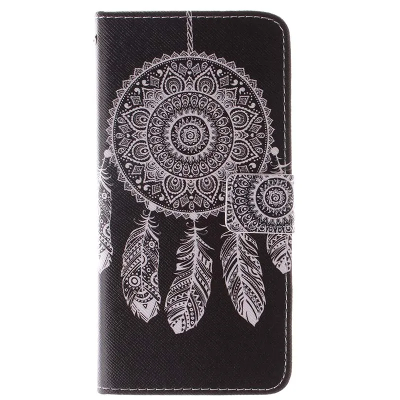 B42 кожаный чехол-книжка с орхидеей для iPhone X, XR, XS, Max, 5, 5S, SE, 5C, 4, 4S, 6, 6 S, 7, 8 Plus, 7 Plus, Touch, 5, 6, Coque, чехол для телефона - Цвет: BlackWindChimes