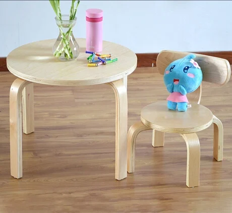 Наборы детской мебели 1 стол + стул наборы из массива дерева детских стульев и