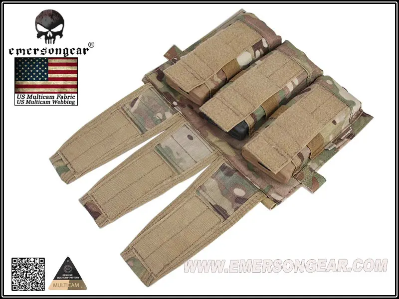 Emersongear AVS тройной журнал сумка для страйкбола Боевая Сумка Molle Мультикам EM9030|triple
