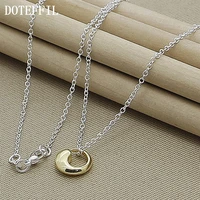 doteffil 925 sterling silver gold water drops pendant necklace 18 inch chain for women wedding engagement fashion charm jewelry