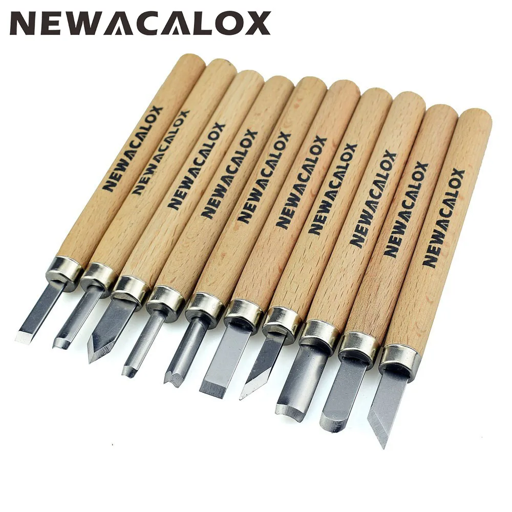 NEWACALOX 10 шт. нож по дереву Scorper резьба по дереву инструменты Режущий гравер гравировка Nicking скальпель Scribing Деревообработка хобби искусство