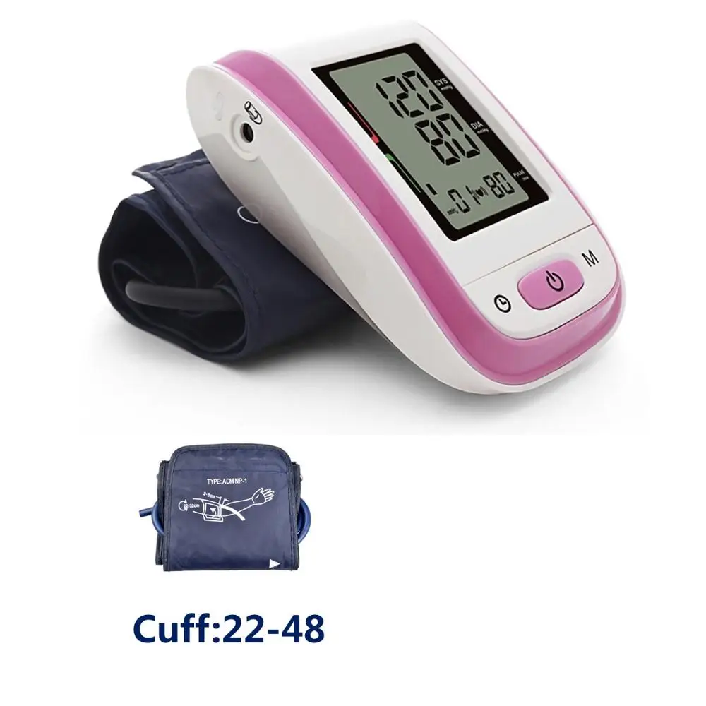 Pink Cuff22-48 Медицинское оборудование, тонометр, цифровой натяжитель верхней руки, прибор для измерения артериального давления, BP манжета 22-32/22-48 - Цвет: Pink Cuff22-48