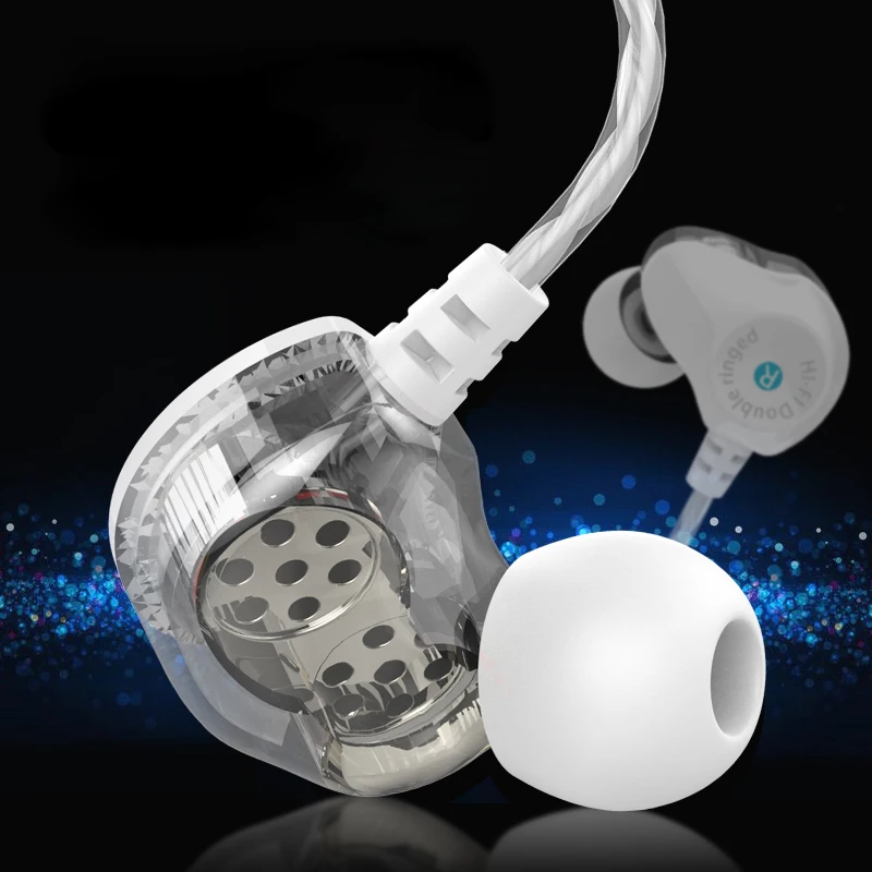 FDBRO HIFI наушники с двумя драйверами DJ музыкальный монитор Спортивная гарнитура
