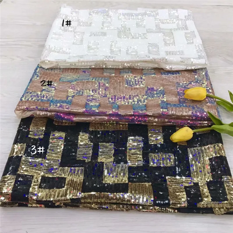 Африканская кружевная ткань высокого качества вышивка Блестки Кружева