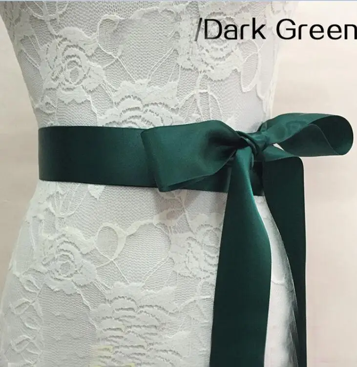 Dark Green Кристальные Платья для подружек невесты, атласные стразы, свадебное платье, пояс, свадебные аксессуары, лента для невесты, пояс - Цвет: Dark Green
