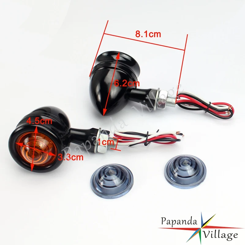 Мотоцикл Хромированный Светодиодный указатель поворота мигалка лампа Янтарный