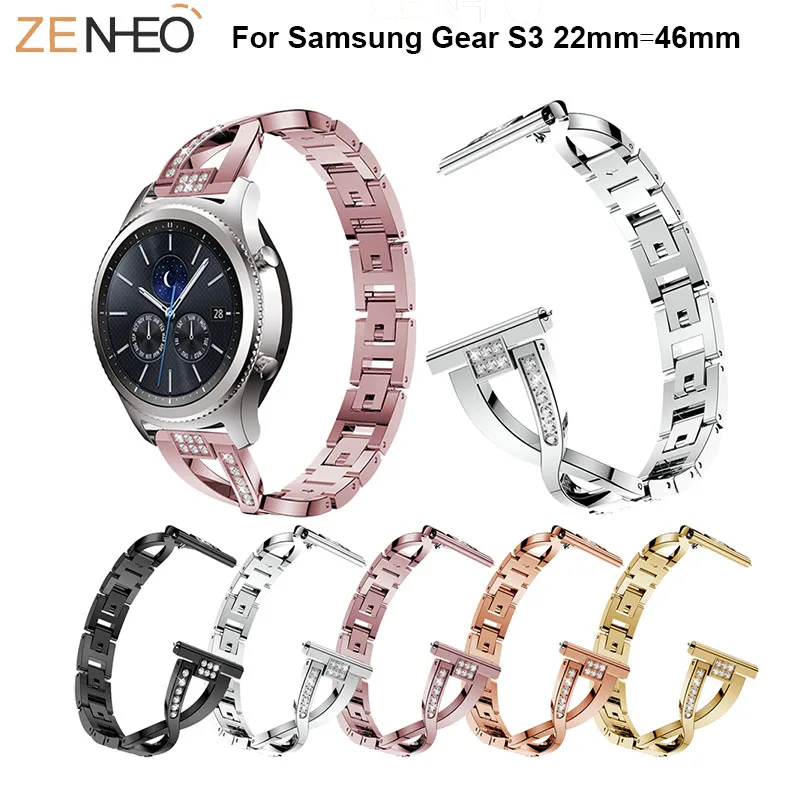 

Replacement Metal Bands watchband For Samsung Gear S3 22mm Watch Band Strap For Samsung Gear S3 smart Watch 46mm wristband Strap