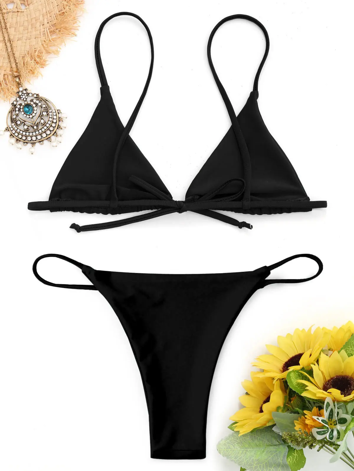 ZAFUL, новинка, купальник для женщин, Cami Bralette, стринги, набор бикини, сексуальный, низкая талия, на тонких бретелях, женский купальник, стринги, Biquni
