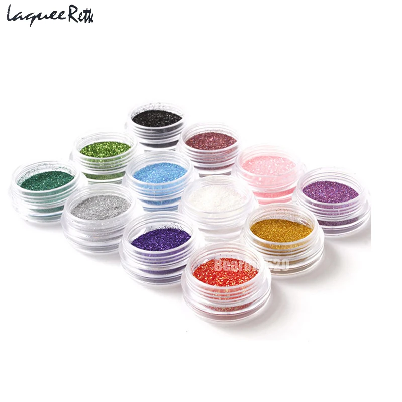 12 цветов металлический блестящий набор инструментов для дизайна ногтей