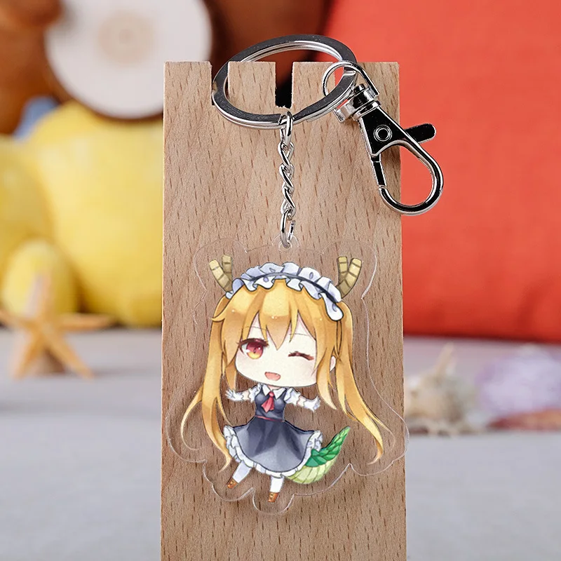 Брелок Miss Kobayashi's Dragon Maid в японском стиле держатель для ключей с рисунком