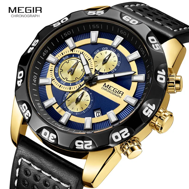 

Relojes 2019 MEGIR Watch Men Fashion Sport Quartz Clock Mens Watches Top Brand Luxury Waterproof Watch Hour Relogio Masculino