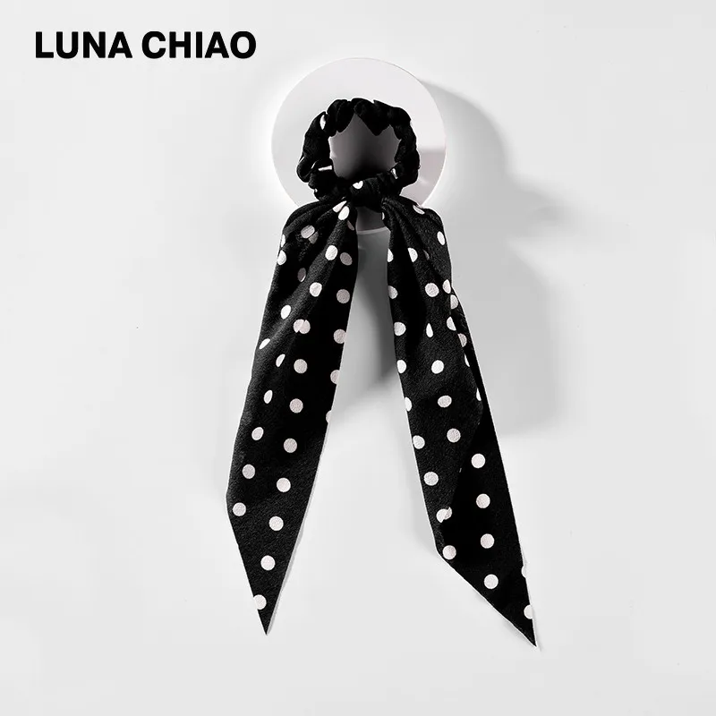LUNA CHIAO, модные женские аксессуары для волос, тканевые банданы, резинки для волос, змеиный Леопардовый принт, шарф, конский хвост, держатель