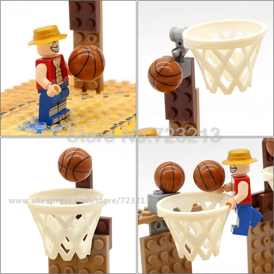 6 4*8 8*13 2 см баскетбольная подставка с опорами Часть Аксессуары MOC корт мяч модель
