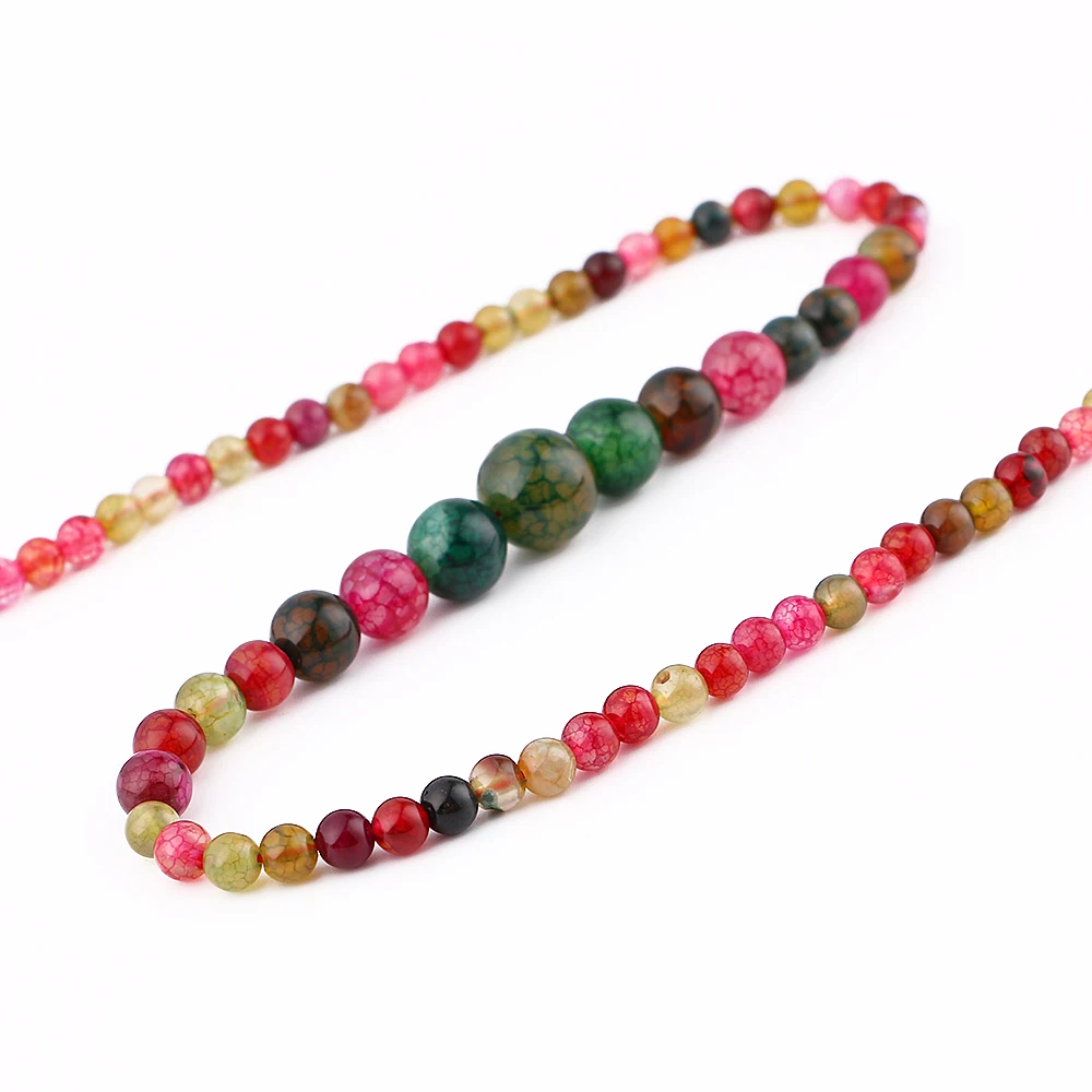 Yumten многоцветный драконы агат Мощность ожерелье натуральный камень кристалл для