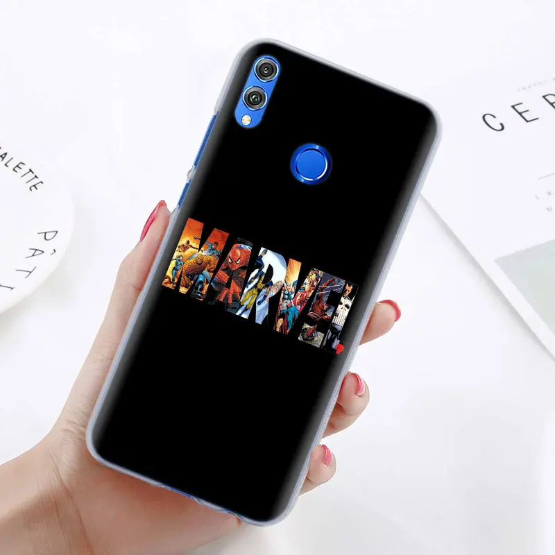 Чехол для телефона Marvel Мстители супер герои для huawei Honor 8X 8A Pro 8C 8S 9 10 Lite 20i Honor Play Y7 Y9 чехол