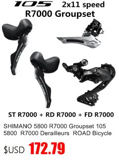 SHIMANO R7020 набор групп 105 R7020 Гидравлический дисковый тормоз переключатель дорожный велосипед R7020 R7070 переключатель Передний Задний переключатель