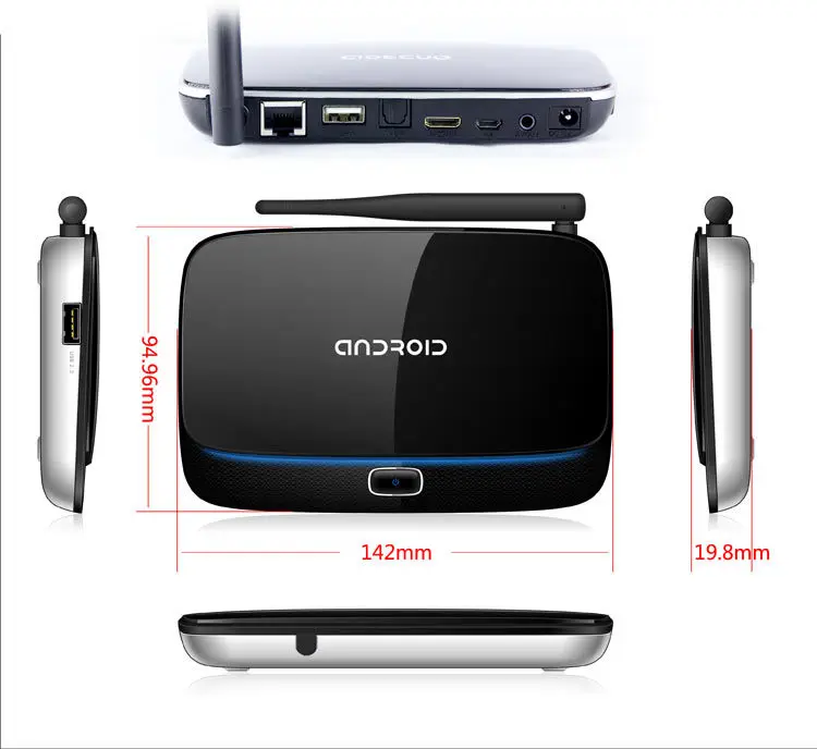 Q7/CS918 Android 4.4 TV Box RK3188 Quad Core 2GB+8GB RJ-45 WiFi XBMC Smart Media Player with Remote Controller android tv box |