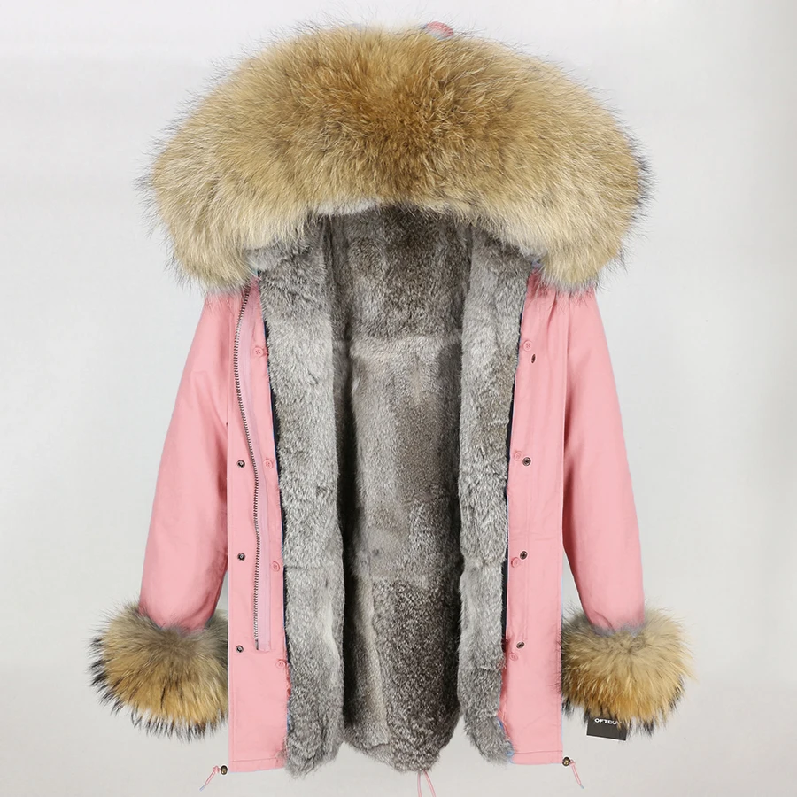 11 OFTBUY, пальто с натуральным мехом, длинная парка, зимняя куртка для женщин, воротник из натурального меха енота, капюшон, подкладка из меха серебристого кролика, уличная одежда, бренд - Цвет: 11