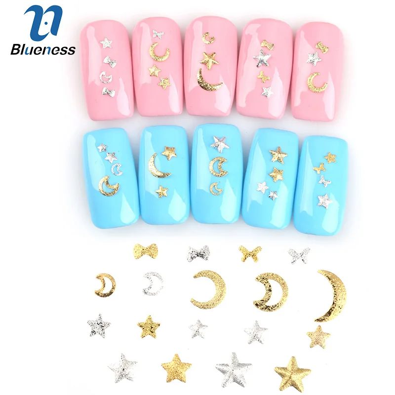 Blueness 1000 ⑤ упак. смешанные углы 3D Стразы для дизайна ногтей украшения золотого