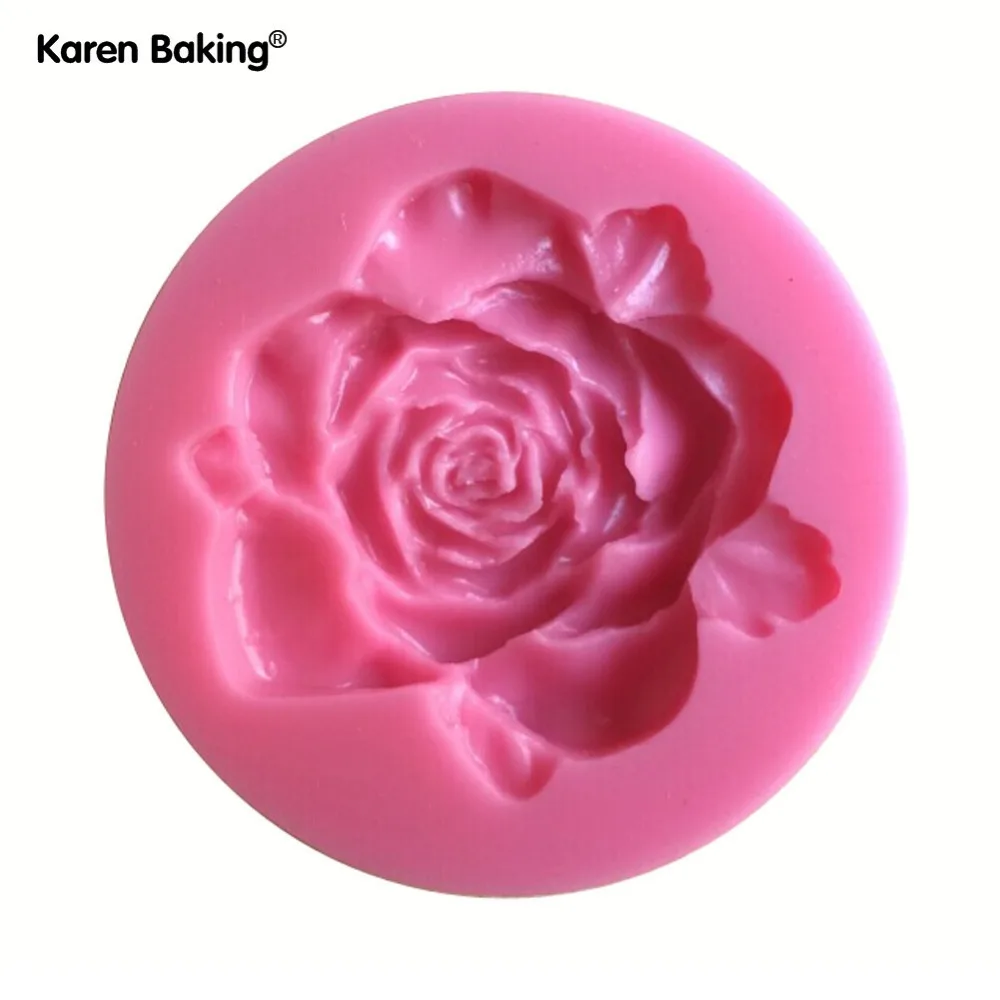 Красивый цветок Роза Форма помадка 3D формы силиконовые свечи сахара ремесленные