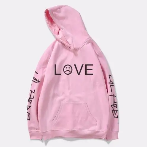 Pink166-148 Lil/толстовки с капюшоном с надписью hell boy lil. Peep для мужчин и женщин, пуловер с капюшоном для мужчин и женщин, sudaderas cry, детские толстовки с капюшоном, толстовки с надписью love - Цвет: Pink166-148