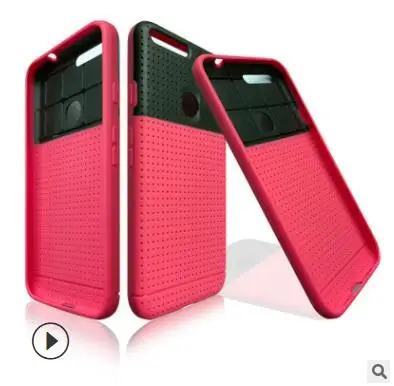 Чехол из ТПУ и поликарбоната с двойной линией искусственной кожи для Google pixel