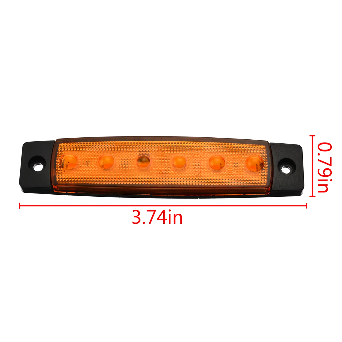 10 шт 12V 6LED Водонепроницаемый Боковой габаритный фонарь светильник Янтарный