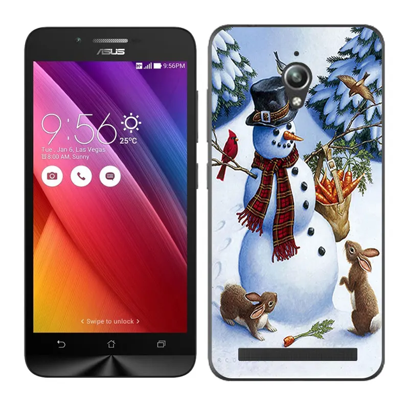 Защитный Мягкий чехол из ТПУ на Рождество для ASUS Zenfone GO ZC500TG 5 0 дюймов телефона с