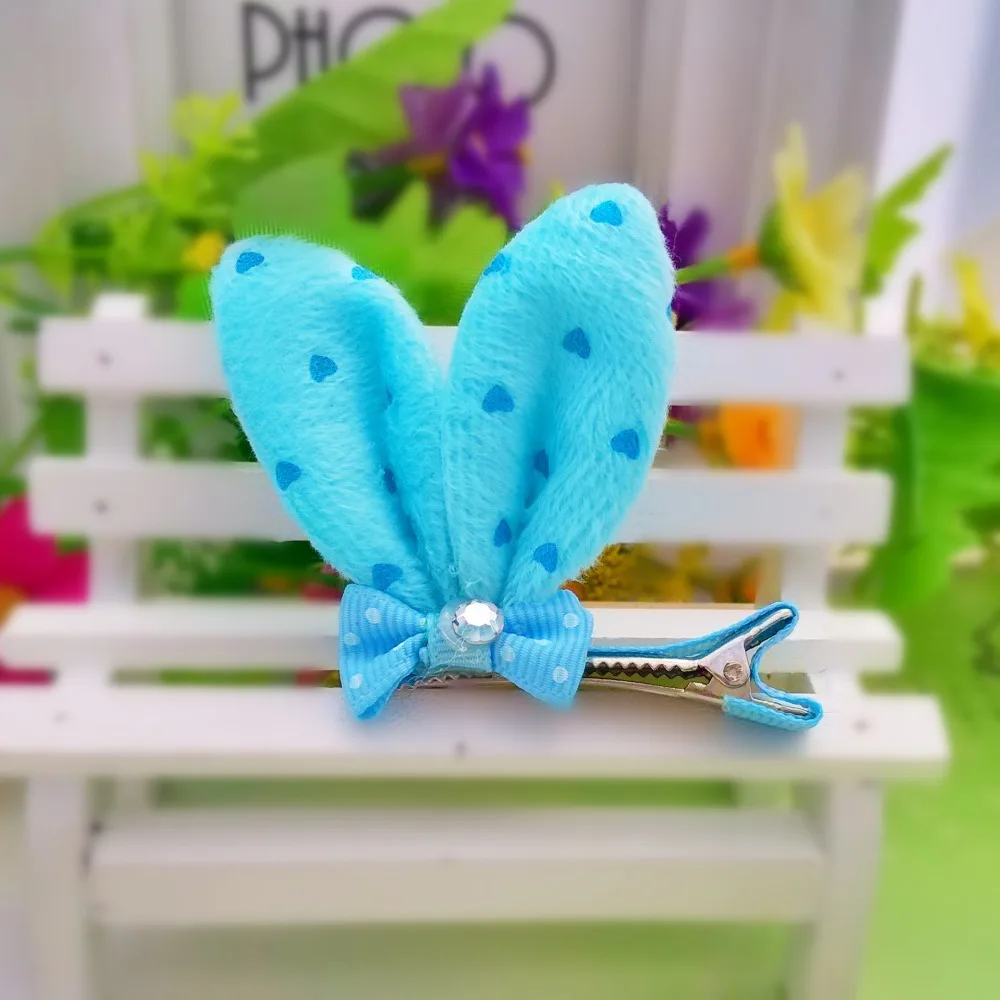 Горячая Зимняя распродажа! Заколки для волос с кроличьими ушками девочек милые