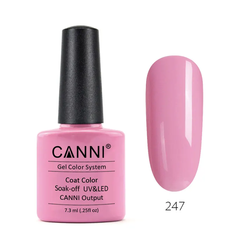 CANNI UV гель Лаки 7,3 мл французский Цвет 215-258 чехол с блестящей жемчужной блестящие шикарные женские босоножки с Светодиодный УФ-лампы для ногтей художественный Гель-лак для ногтей - Цвет: 247