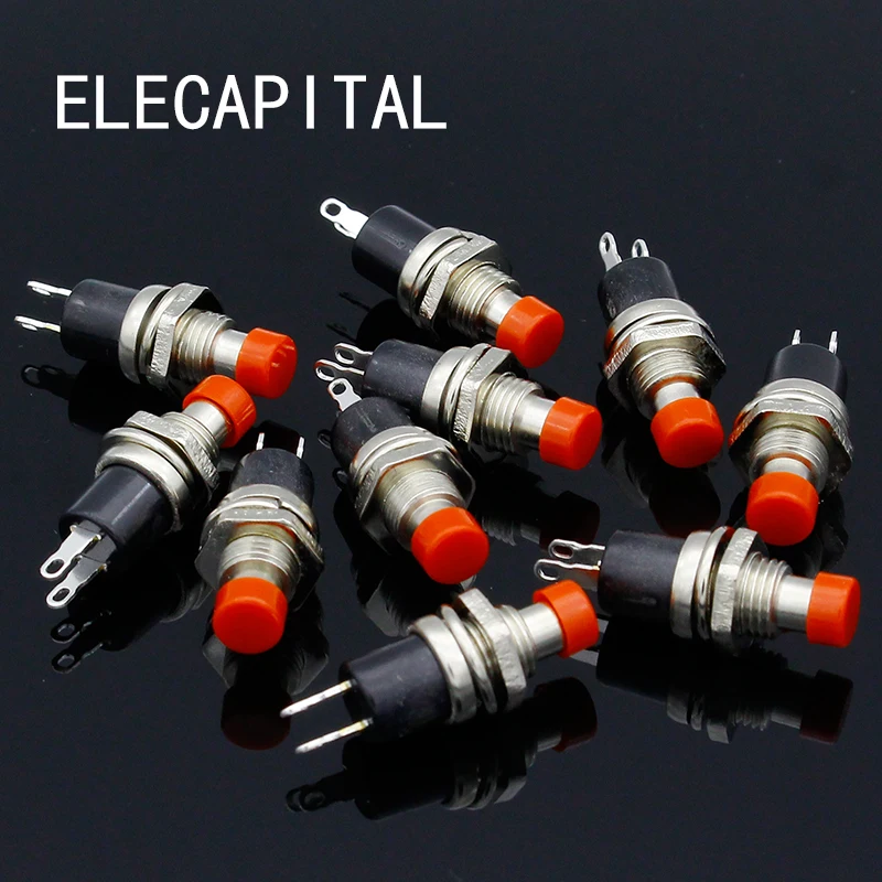 10 шт. без стандартного открытия миниатюрные мгновенные Пружинные кнопки красные