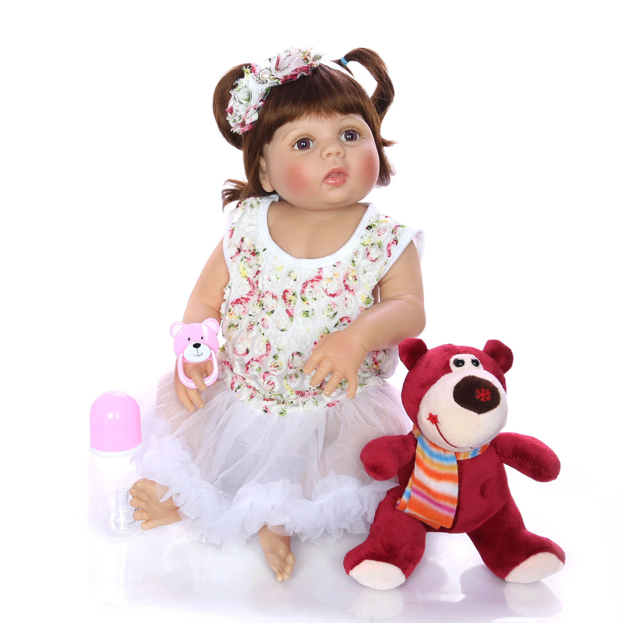 KEIUMI Lovely 23 ''Reborn Baby Doll силиконовый Полный корпус реалистичные пинцеты Boneca
