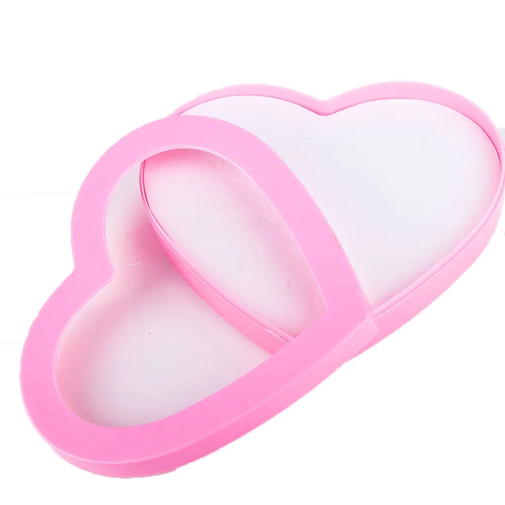 Pink Heart-shape 36 Holes Ring Box Earring Storage Case Ring Display Jewelry Box Organizer Show Case