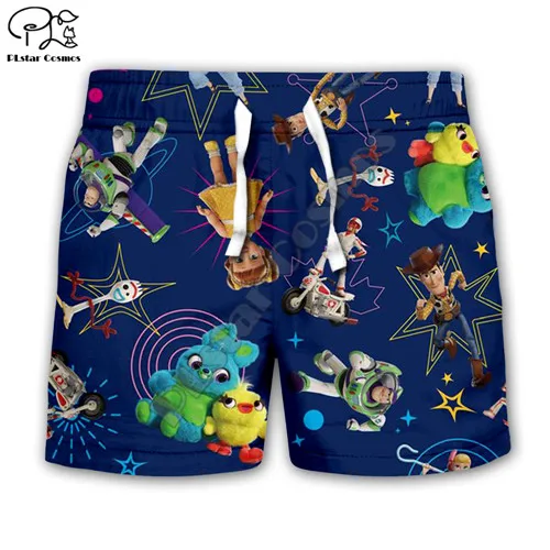 kids casual shorts Детский комплект с 3d толстовкой с капюшоном Forky Ducky игрушка-кролик 4 collage pinrt, футболка, свитер для мальчиков, штаны с рисунком из мультфильма «Шериф Вуди», «Базз Лайтер» - Цвет: kids casual shorts