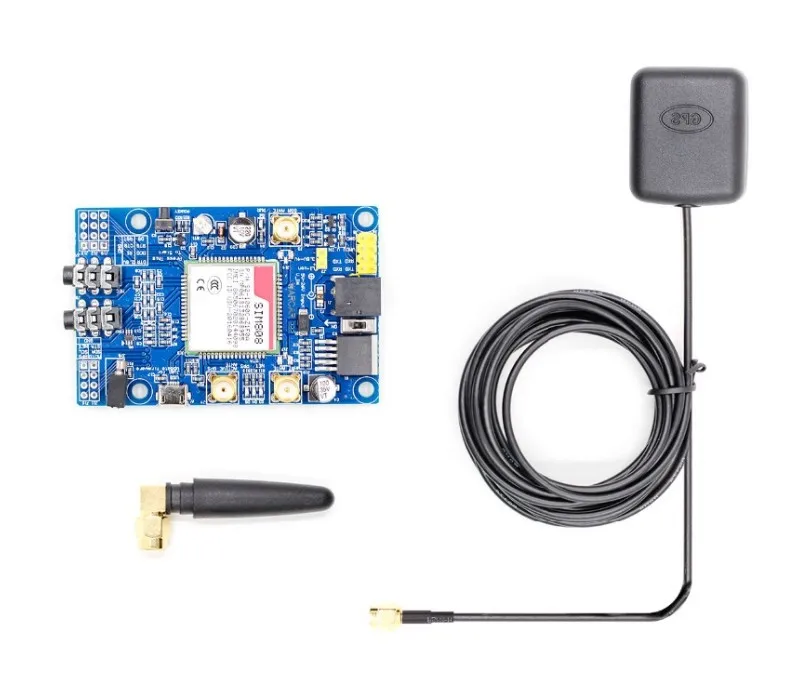 SIM808 модуль GSM GPRS GPS макетная плата SMA с антенной для Arduino | Электронные компоненты и