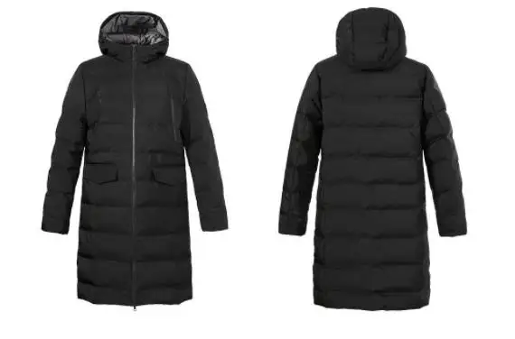 black XXL xiaomi mijia Uleemark мужской длинный бесшовный пуховик 90% утиный пух зимняя мужская длинная хлопковая куртка умный дом - Цвет: black XXL