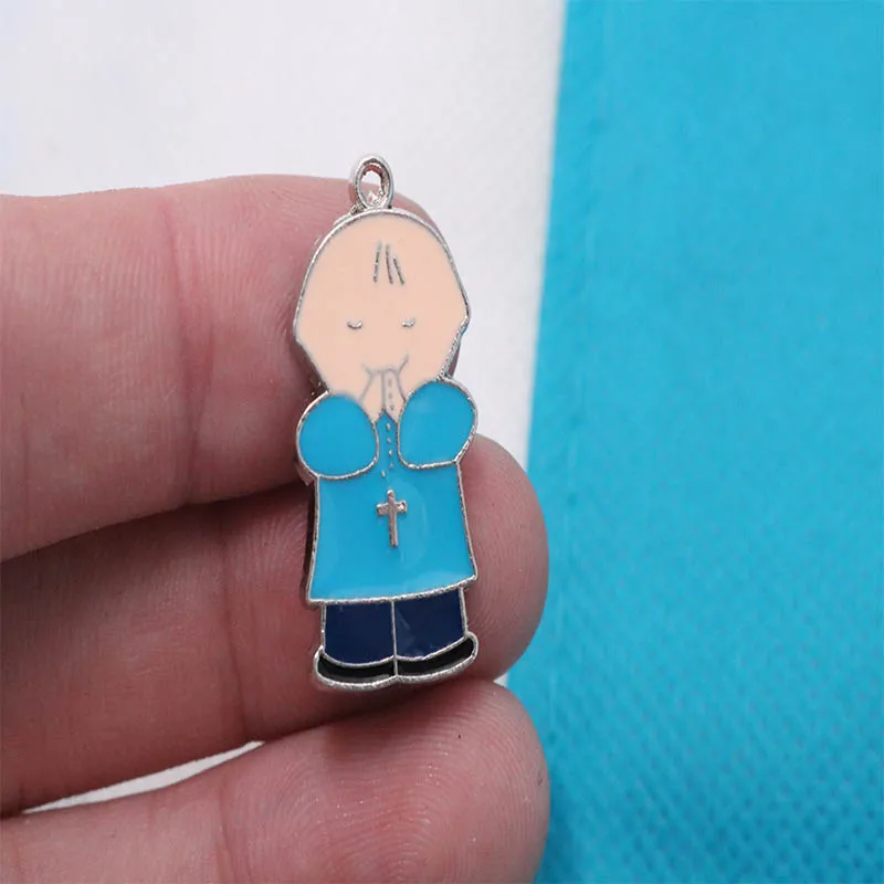 50 шт./маленькая медаль в виде католического мультяшного ангела мини дневной