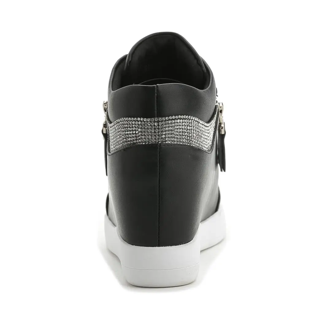 LHCGY/ботинки; обувь на танкетке; женская обувь на платформе с кристаллами; zapatillas mujer; повседневные женские кроссовки на платформе и высоком каблуке; 6886